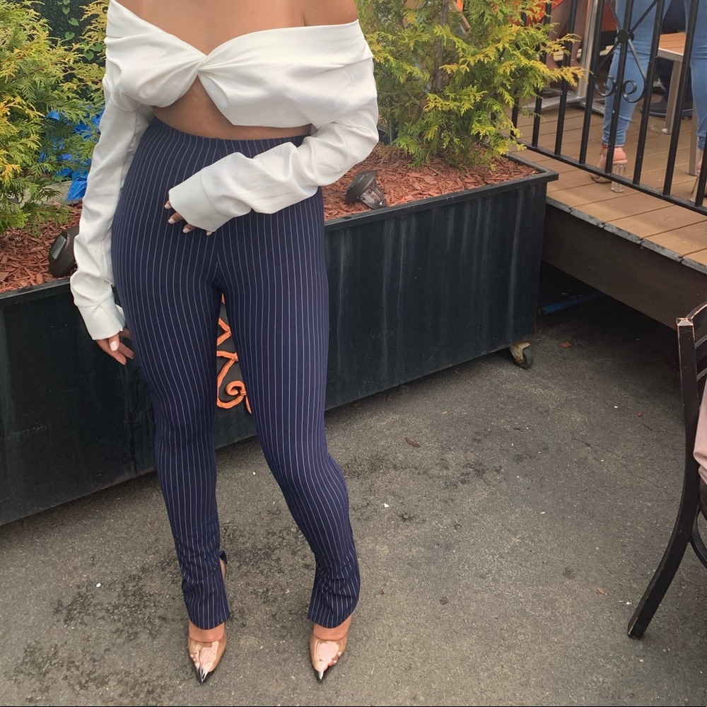Striper Split Pants